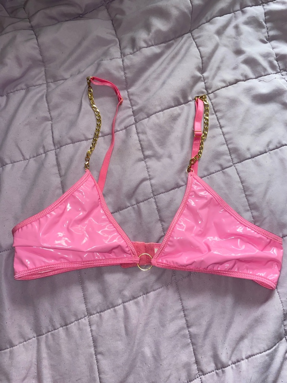 Pink Vinyl Two-Piece Set - Picture 2 of 4